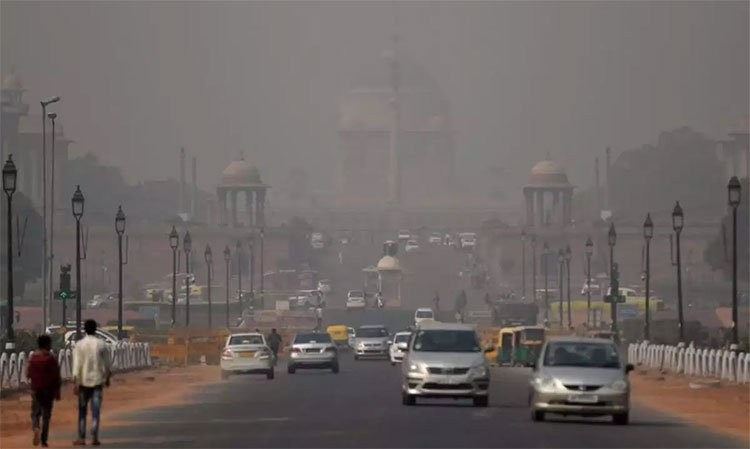 Khói bụi ô nhiễm ở New Delhi, Ấn Độ - (Ảnh: AFP)