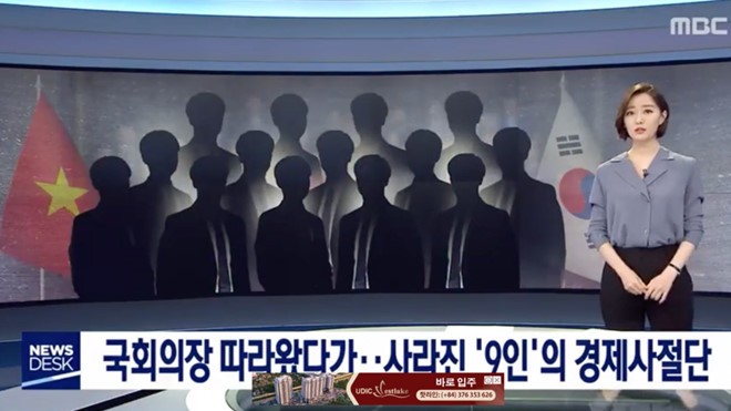 Đài MBC Hàn Quốc đưa tin vụ bỏ trốn