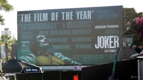 Áp phích quảng cáo cho phim "Joker". Ảnh: reuters