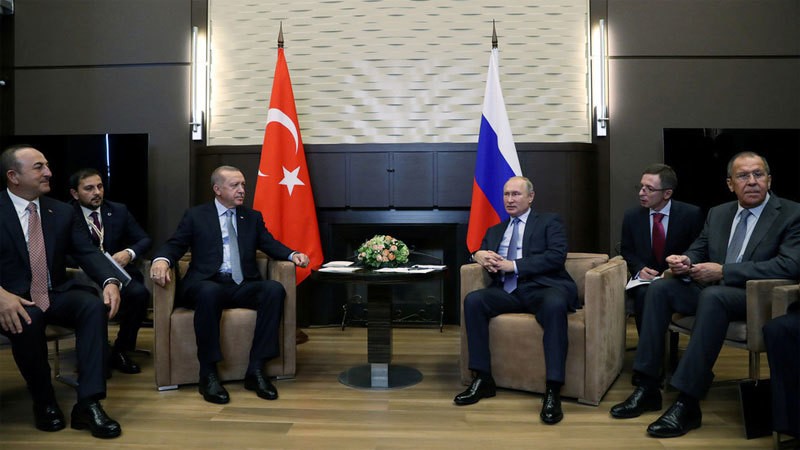 Cuộc gặp Nga - Thổ kéo dài 7 giờ đồng hồ ở Sochi. (Ảnh: Reuters)