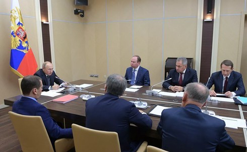 Tổng thống Nga Vladimir Putin tại cuộc họp Hội đồng An ninh Liên bang Nga. Ảnh: RIA
