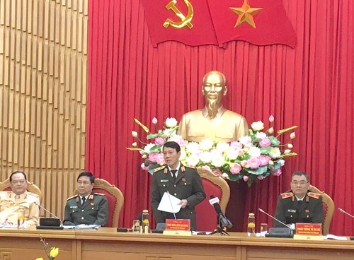 Thứ trưởng Bộ Công an Lương Tam Quang phát biểu tại Họp báo. Ảnh: VGP/Nguyễn Hoàng