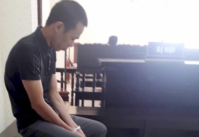 Nguyễn Trường Quang tại phiên tòa ngày 14/1. Ảnh: H.L.