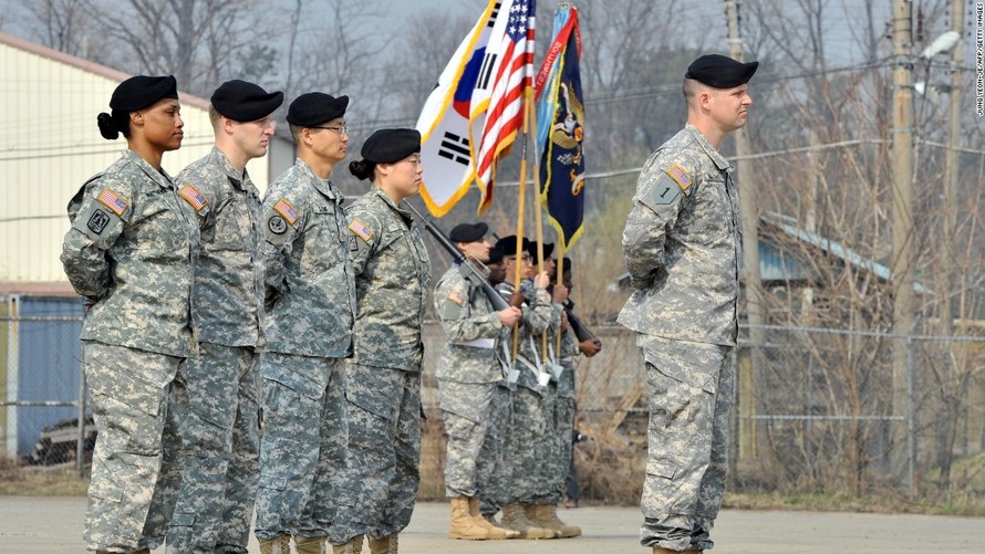 Lực lượng Mỹ tại Hàn Quốc. Ảnh: AP
