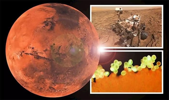 Sao Hỏa có nhiều dạng chất hữu cơ kỳ lạ, có loại tương đồng Trái đất - (ảnh: DAILY EXPRESS).