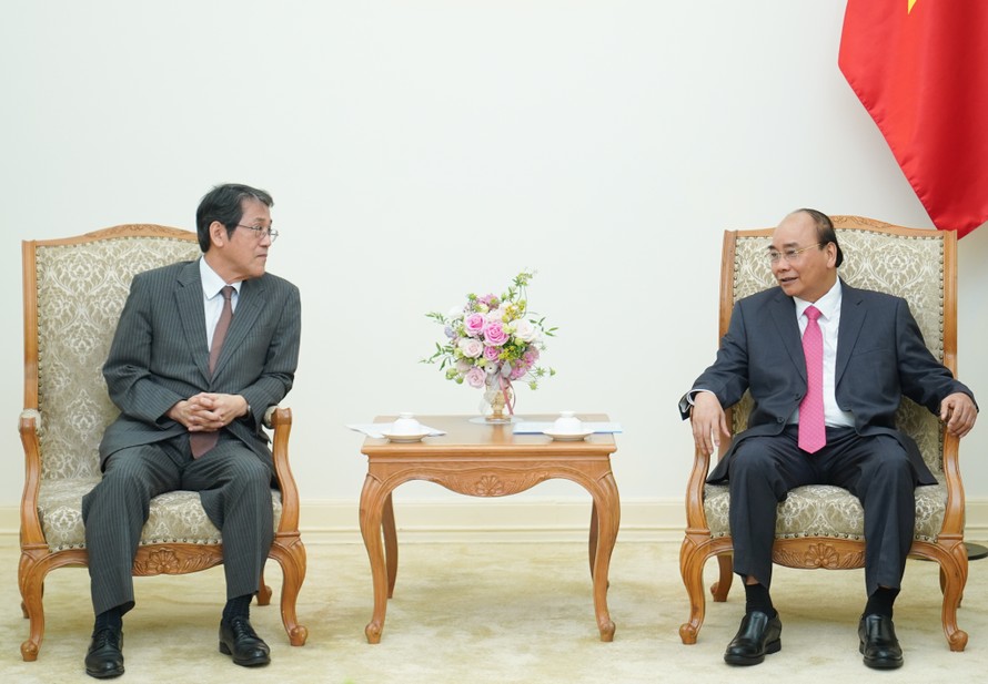 Thủ tướng Nguyễn Xuân Phúc tiếp ông Kunio Umeda, Đại sứ Nhật Bản tại Việt Nam. Ảnh: VGP/Quang Hiếu