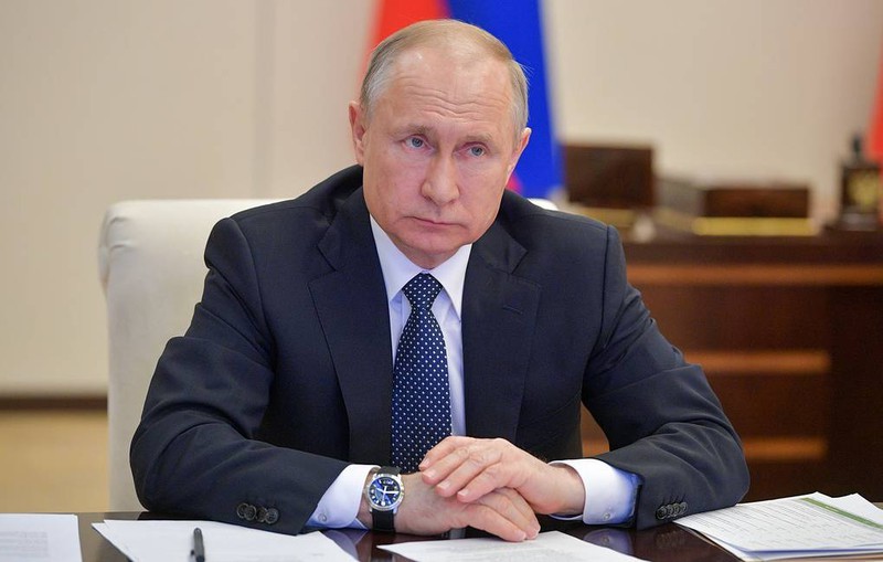 Tổng thống V.Putin phát biểu tại cuộc họp trực tuyến (Nguồn: Bộ phận báo chí của Tổng thống)