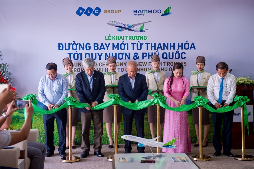 Sáng ngày 01/07, tại Cảng hàng không Thọ Xuân, tỉnh Thanh Hóa, Bamboo Airways đã khai trương 2 đường bay mới kết nối Thanh Hóa – Quy Nhơn và Thanh Hóa – Phú Quốc.