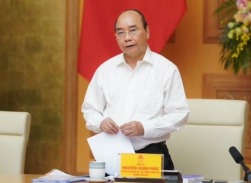 Thủ tướng Nguyễn Xuân Phúc phát biểu kết luận phiên họp - Ảnh: VGP/Quang Hiếu