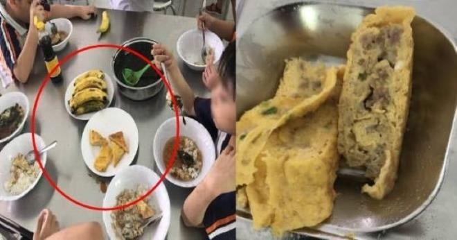 Phụ huynh Trường tiểu học Trần Thị Bưởi bật khóc khi nhìn bữa ăn bán trú của con.