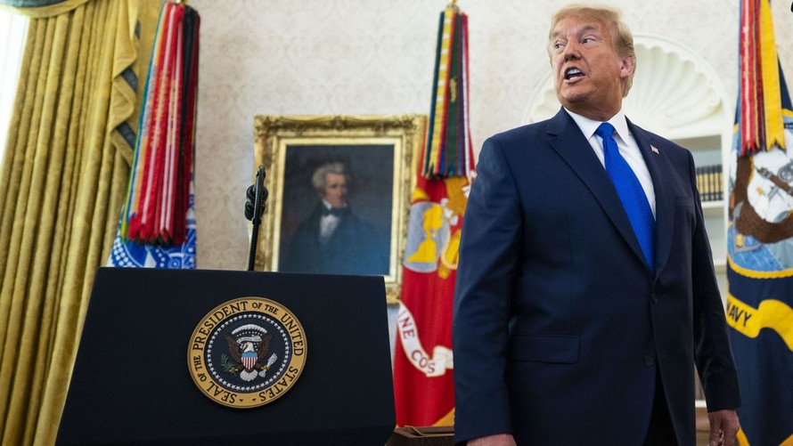 Tổng thống Mỹ Donald Trump từng nhiều lần đe dọa phủ quyết Dự luật Ủy quyền Quốc phòng năm 2021. Ảnh: Getty Images