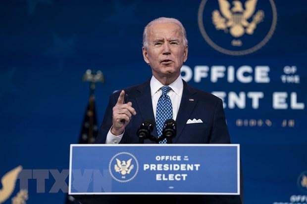 Tổng thống đắc cử Mỹ Joe Biden sẽ nhậm chức vào ngày 20/1 tới. (Ảnh: AFP/TTXVN)