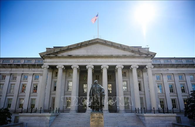 Tòa nhà Bộ Tài chính Mỹ ở Washington, DC. Ảnh: AFP/TTXVN
