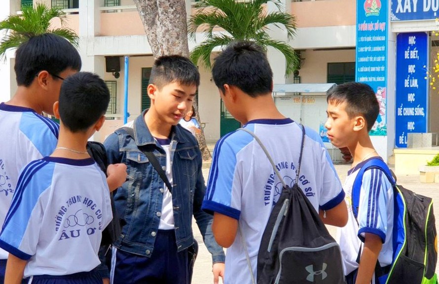 Học sinh tỉnh Khánh Hòa đi học từ ngày 17/2. Ảnh minh họa: An Bình.