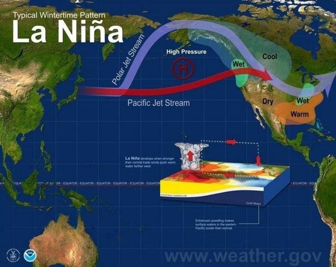 Hiện tượng El Niña xảy ra trung bình từ 3 đến 5 năm một lần gây ảnh hưởng đến thời tiết toàn cầu.