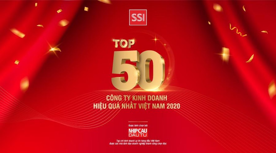 Chứng khoán SSI vinh dự nằm trong top 50 công ty kinh doanh hiệu quả nhất Việt Nam năm 2020