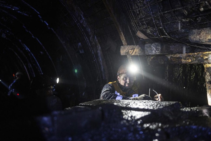 Một thợ mỏ tại Dnipropetrovsk. Ảnh: AP