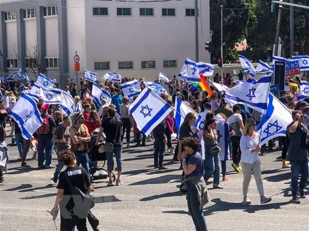 Biểu tình chống cải cách tư pháp tại Israel trong tuần thứ 18 liên tiếp