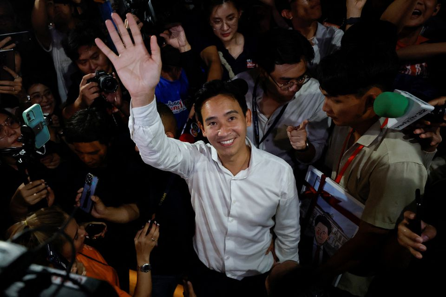Ông Pita Limjaroenrat - ứng cử viên thủ tướng của đảng Tiến bước. Ảnh: Reuters
