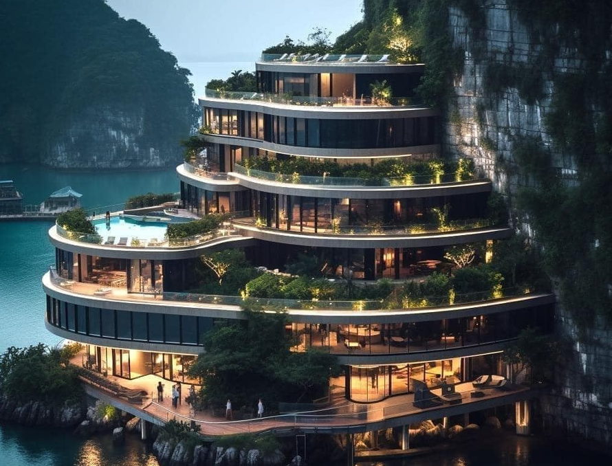 Hình ảnh khách sạn "Fantasy Ha Long Bay" quảng bá trên mạng xã hội được xác định giả mạo.
