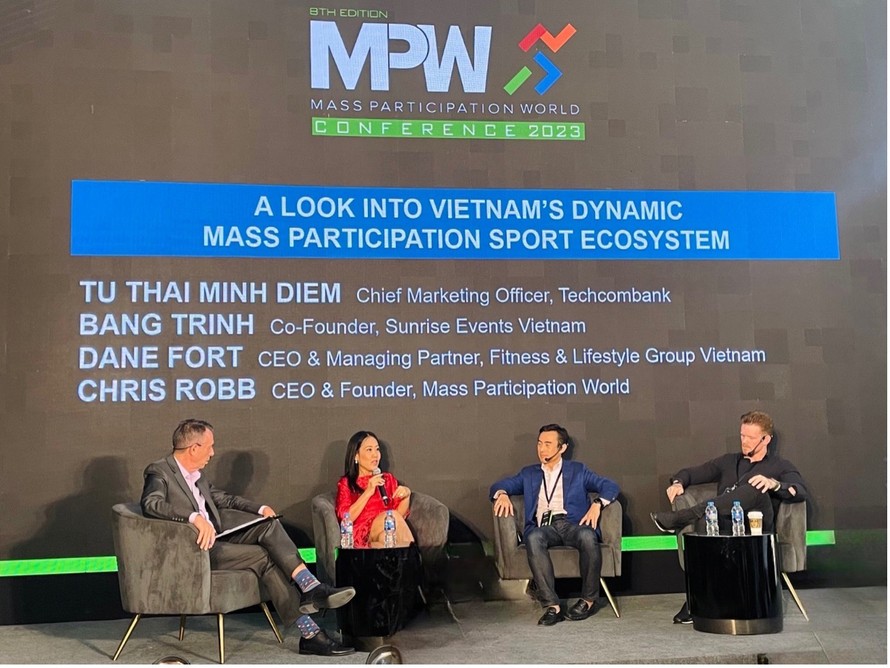 Bà Thái Minh Diễm Tú – Giám đốc Khối Tiếp Thị Techcombank chia sẻ cùng sự kiện MPW23 