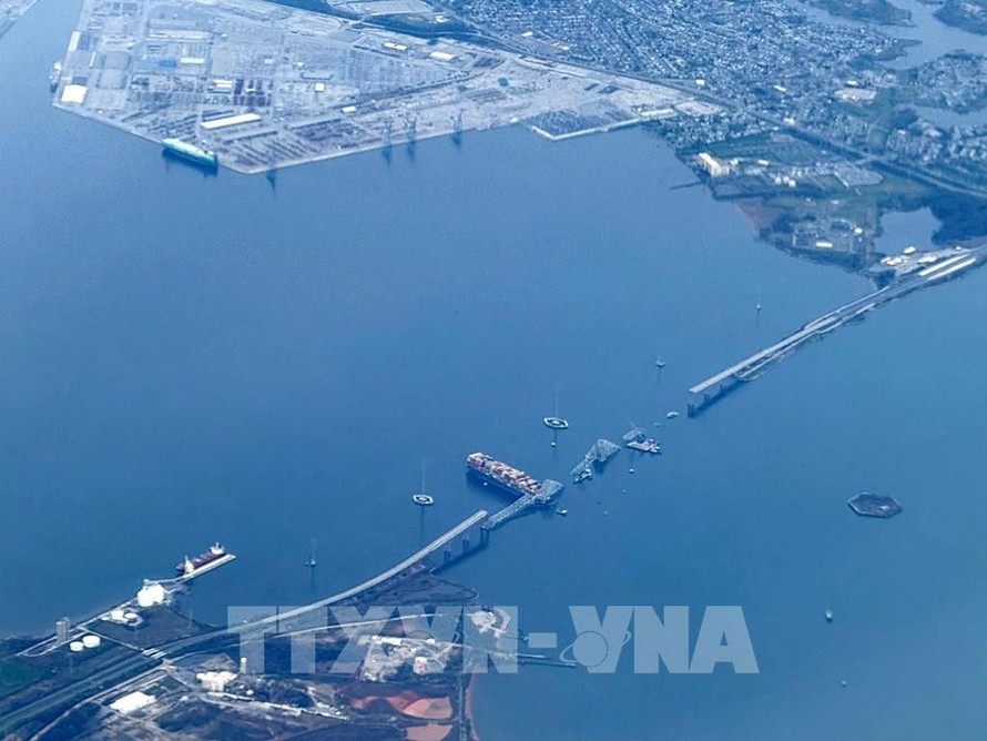 Vụ sập cầu ở Mỹ: Dự kiến khôi phục hoàn toàn kết nối với cảng Baltimore trong tháng 5