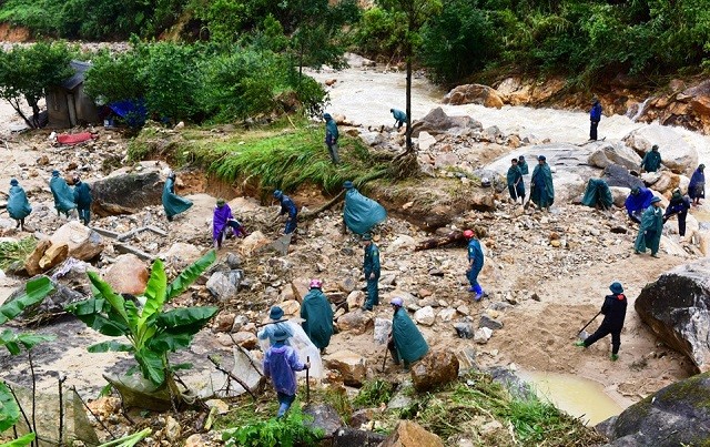  Tỉnh Lai Châu đang dốc toàn lực vào công tác tìm kiếm cứu nạn và khắc phục hậu quả thiên tai. (Ảnh: Việt Hùng)