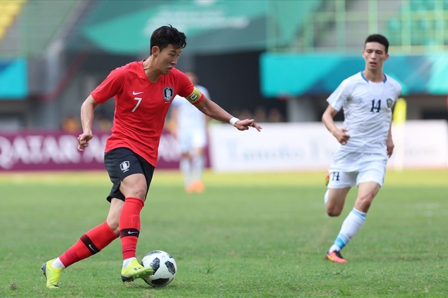 Đội trưởng Son Heung-min của U23 Hàn Quốc chưa được đánh giá cao tại ASIAD 18. (Ảnh: Đ.Đ)