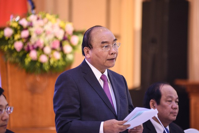 Thủ tướng Nguyễn Xuân Phúc phát biểu tại Lễ ra mắt Ủy ban Quốc gia ASEAN (Ảnh: Duy Hiệu)