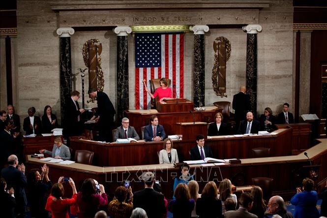 Toàn cảnh phiên họp Hạ viện Mỹ ở Washington DC ngày 3/1/2019. Ảnh: THX/TTXVN