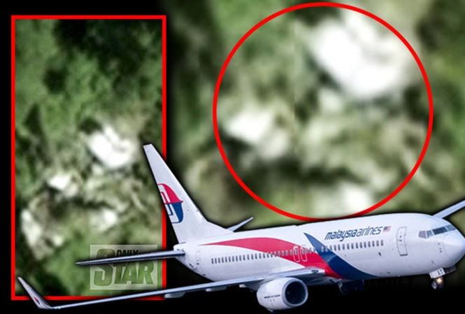 Vị trí được cho là có xác máy bay MH370 trên Google Map (Ảnh: Daily Star)