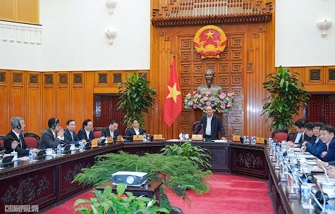 Thủ tướng Nguyễn Xuân Phúc phát biểu tại buổi làm việc - Ảnh: VGP/Quang Hiếu