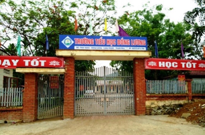 Trường Tiểu học Đồng Lương, nơi xảy ra vụ việc. (Ảnh: GD&TĐ)