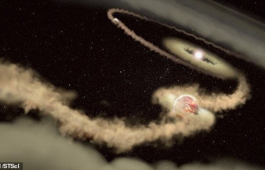 Mô phỏng về hành tinh mang "thế giới thứ hai" kỳ lạ lần đầu tiên được quan sát - Ảnh: STScI