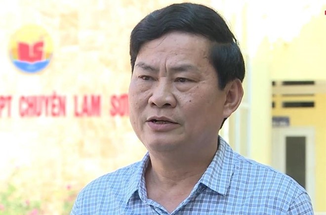 Ông Chu Anh Tuấn, hiệu trưởng THPT chuyên Lam Sơn. (Ảnh: Zing) 