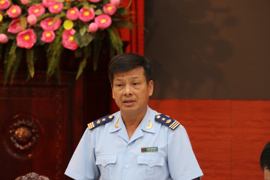 Ông Nguyễn Trường Giang – Phó Cục trưởng Cục Hải quan Hà Nội - thông tin báo chí chiều ngày 3/9.