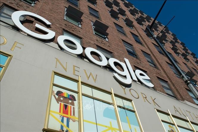 Biểu tượng của Google ở New York ngày 1/11/2018. Ảnh: AFP/TTXVN