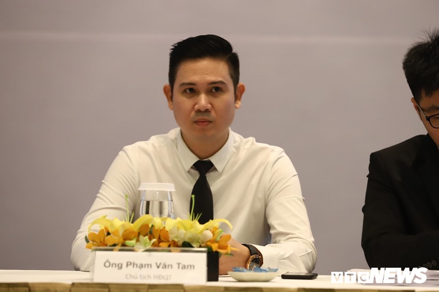 Ông Phạm Văn Tam tại cuộc họp báo mới đây. - Ảnh: VTC News