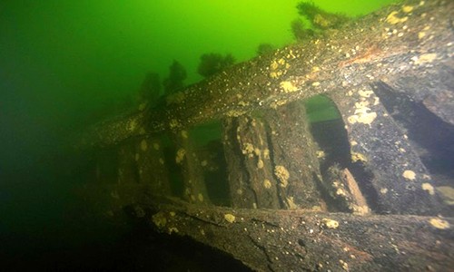 Xác tàu chiến từ thế kỷ 17 được phát hiện dưới biển Baltic. - Ảnh: AFP.