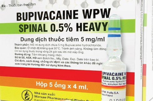 Lô thuốc gây tê Bupivacaine WPW spinal 0,5 heavy được kiểm nghiệm nói trên do Ba Lan sản xuất.