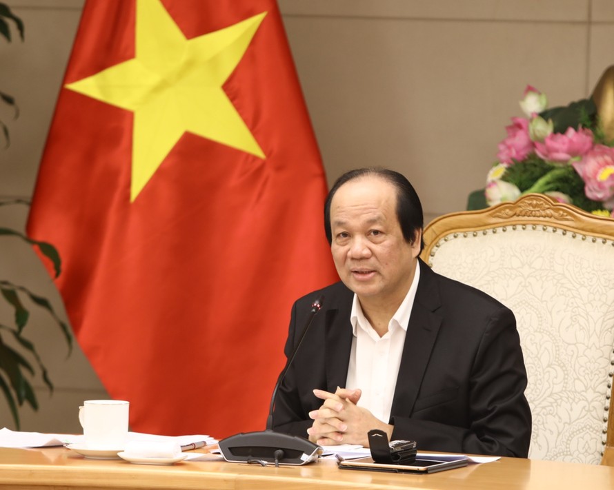Bộ trưởng, Chủ nhiệm VPCP Mai Tiến Dũng phát biểu tại cuộc họp - Ảnh: VGP/Hà Chính