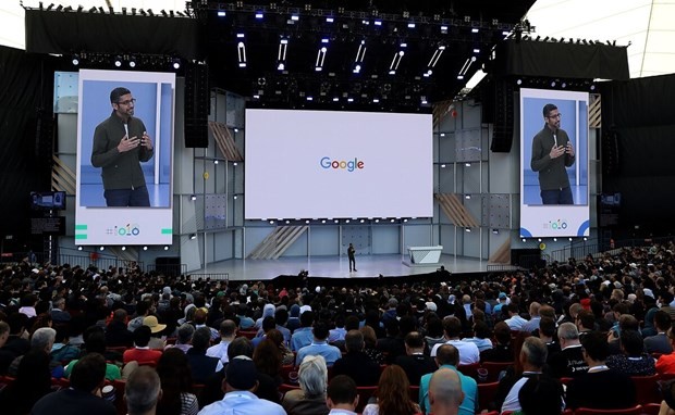 Quang cảnh hội nghị Google I/O năm 2018. (Nguồn: AFP)