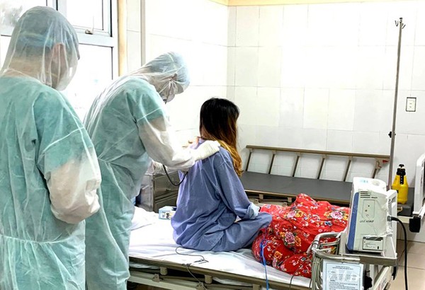 Bệnh nhân 52 thời gian điều trị tại Bệnh viện số 2 Quảng Ninh. - Ảnh: Vietnamnet