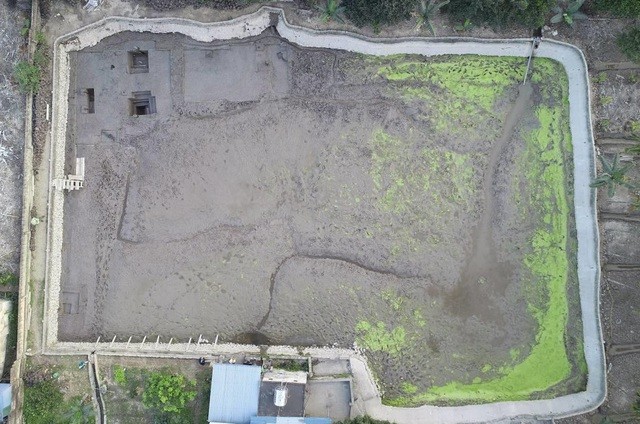 Đoàn khảo cổ thực hiện khai quật, thám sát tại khu vực ao nhà dân