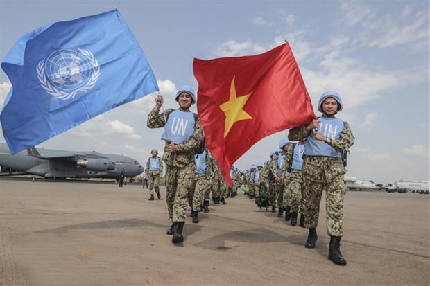 Lực lượng quân y Bệnh viện Dã chiến cấp 2 số 1 của Việt Nam tham gia lực lượng gìn giữ hòa bình của LHQ tại Nam Sudan. (Ảnh: TTXVN)