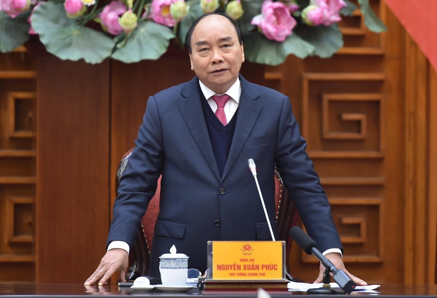 Thủ tướng Nguyễn Xuân Phúc: Tạo điều kiện tối đa cho nghiên cứu vaccine COVID-19 trong nước. - Ảnh: VGP/Quang Hiếu