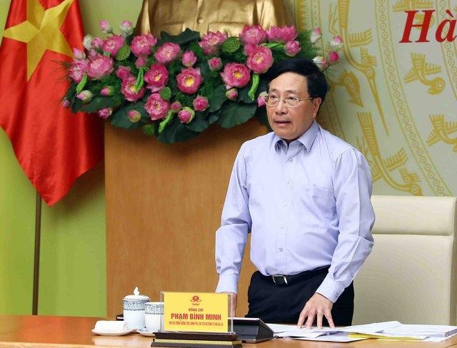 Phó Thủ tướng Thường trực Chính phủ Phạm Bình Minh phát biểu tại cuộc họp Hội đồng Tư vấn đặc xá - Ảnh: VGP