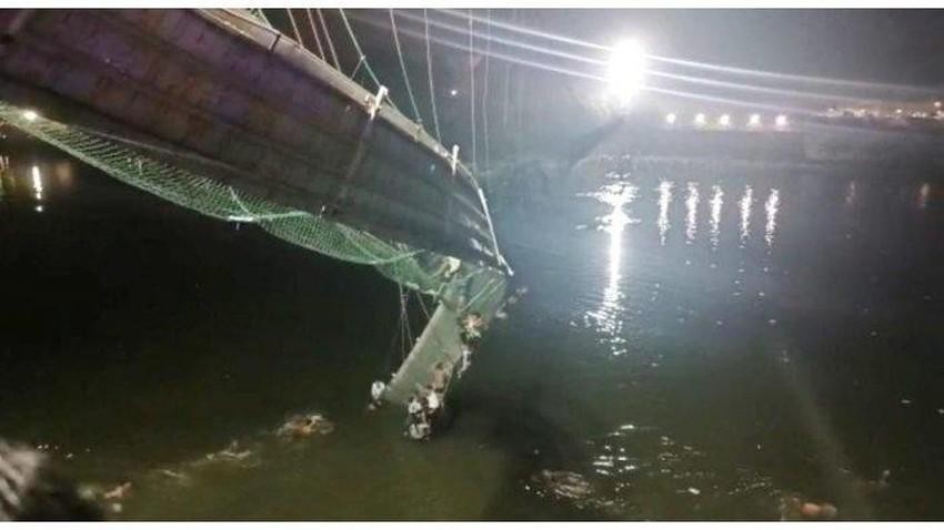 Sập cầu treo tại bang Gujarat - Ấn Độ hàng trăm người rơi xuống sông, ít nhất 91 người đã thiệt mạng