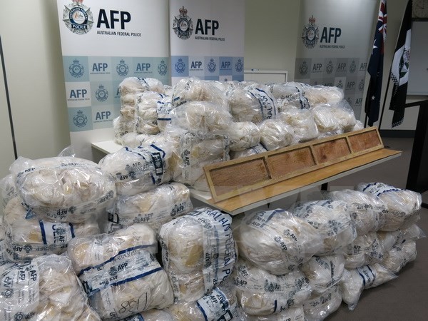 Australia bắt giữ 12 đối tượng vận chuyển số lượng ma túy kỷ lục