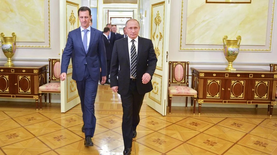 Tổng thống Nga Vladimir Putin và người đồng cấp Syria Bashar al-Assad. - Ảnh: Sputnik